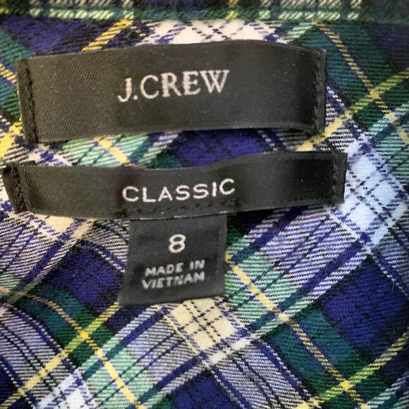 J. Crew Classic Fit Flannel Button Down in Campbell Plaid Size 8 - Picture 8 of 8